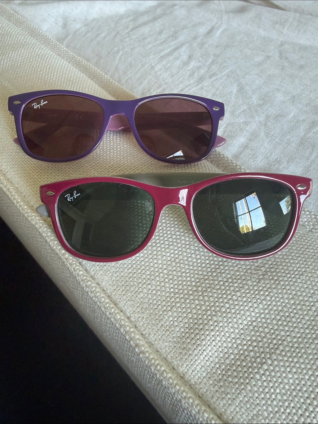 Ray-Ban Kids Purple And Pink Wayfarer Sunglasses Duo